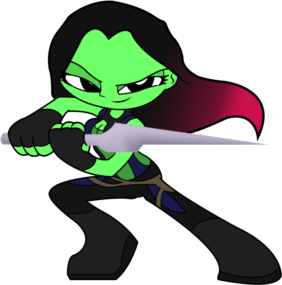 Guardians Of The Galaxy - Gamora Mini Cartoon (1024x1035)