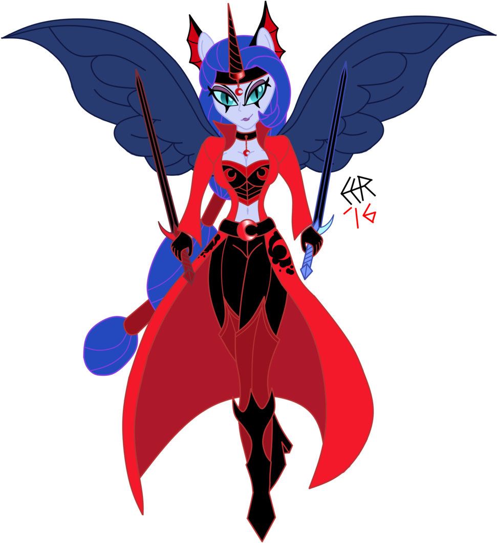 Princess Luna, Dark Reflection By E E R - Evil Luna (1024x1089)