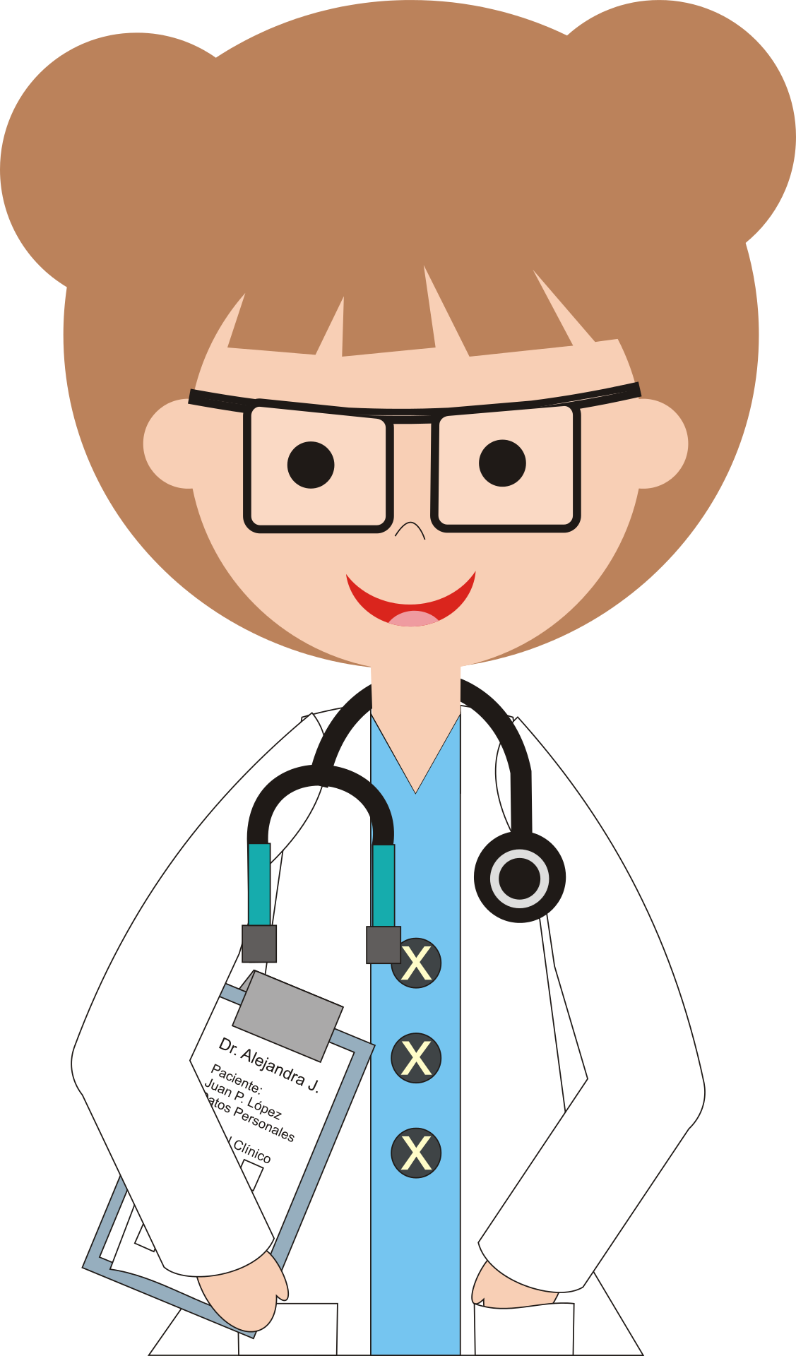 Free Vectors Of Doctors - Personalized Pillowcase Doctor Girl (1127x1920)