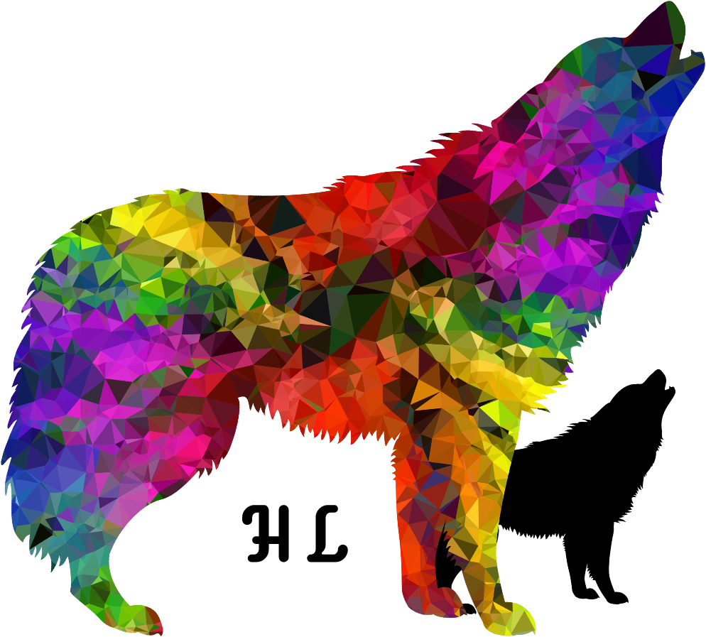 Hit Leader - Gradient Rainbow Howling Wolf Throw Blanket (1041x962)