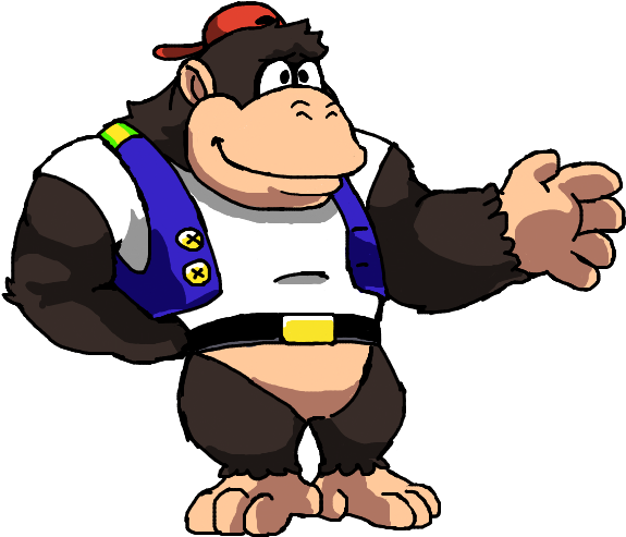 Its Chunky Kong By Drakonekoshi - Chunky Kong Drawing (595x538)
