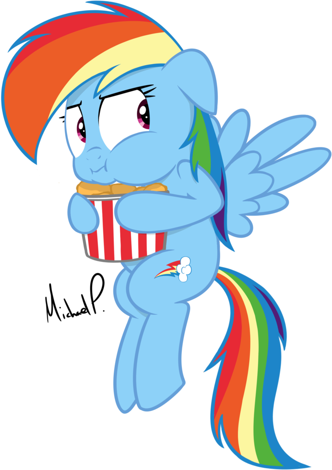 Mark33776, Bucket Of Chicken, Chicken Meat, Eating, - Cartoon (774x1024)