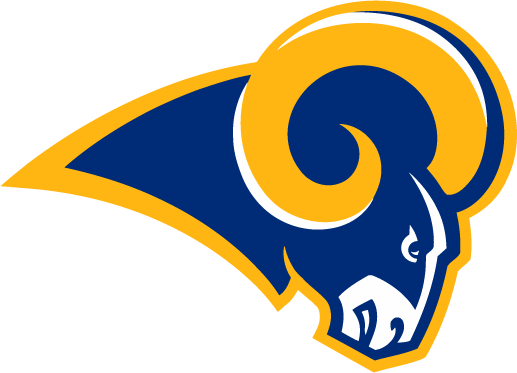 Compare The Current Rams Logo To - Rams Blue And Yellow Logo (517x373)