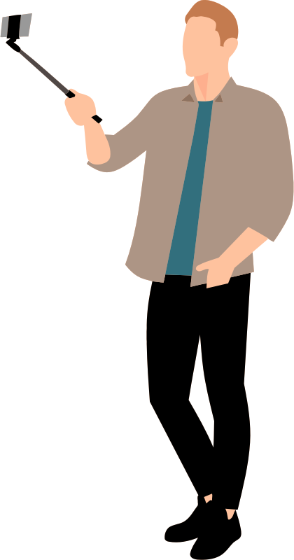 Medium Image - Selfie Clipart (420x800)