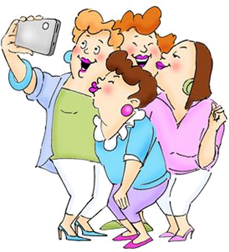 Personnages, Illustration, Individu, Personne, Gens - Art Impressions 3 1/2" X 3 1/4" Girlfriends Cling Rubber (500x500)