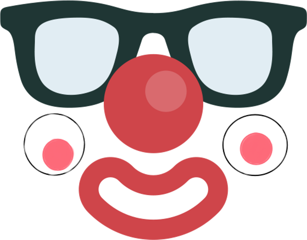 Clown Makeup Glasses Mask Payaso Party Mascara Selfie - Clown Icon (1024x1024)