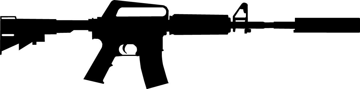Rime Clipart Firearm - Ar 15 Decal (1250x312)