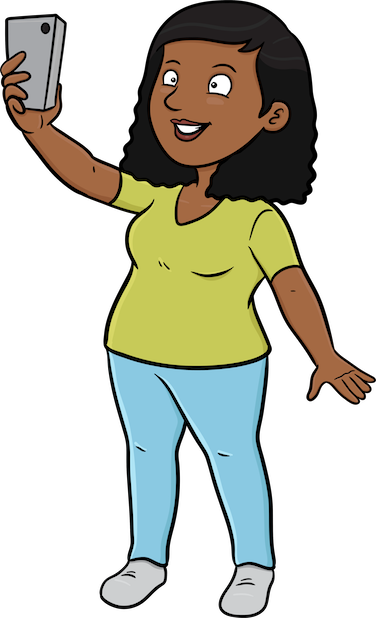 Monica Selfie Stickers - Sticker (376x618)