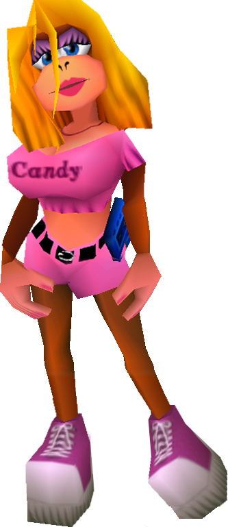 She Hasn't Been In A Game Since Dk - Donkey Kong 64 Candy Kong (333x769)