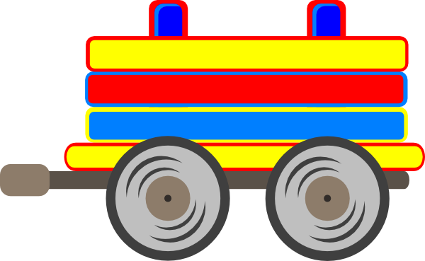 Loco Train Carriage Clip Art At Clker - รูป ของเล่น Png (600x369)