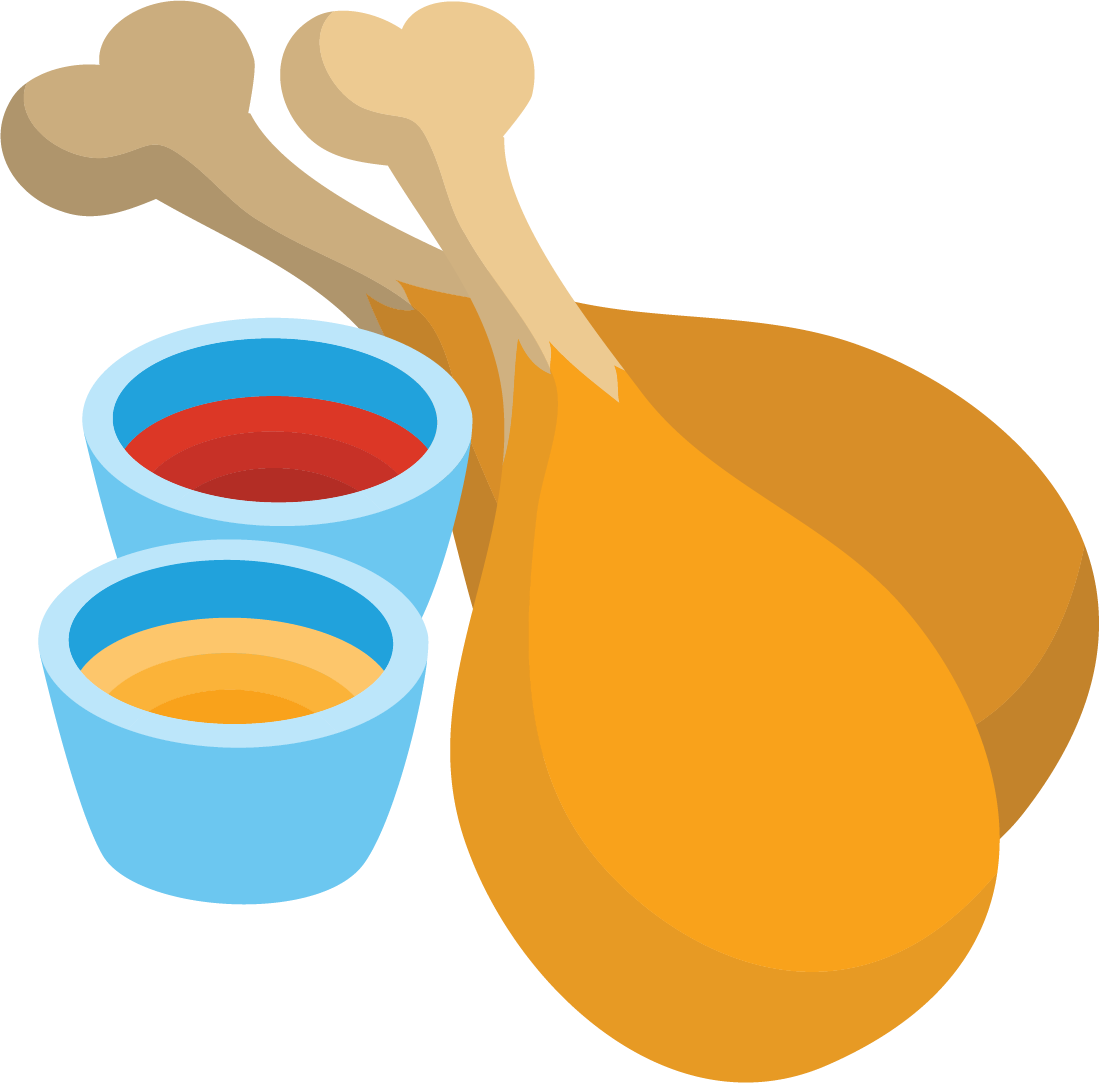 Fried Chicken Hamburger Fast Food French Fries - Chicken Legs Cartoon (1099x1083)