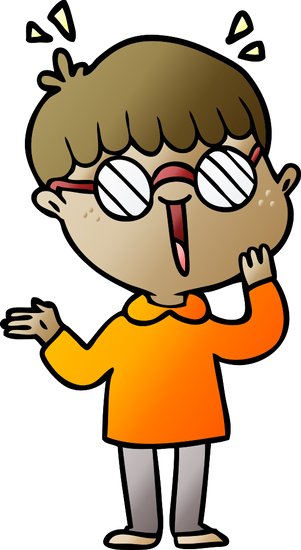 Cartoon Boy Realizing Something - Cartoon Shocked (301x550)