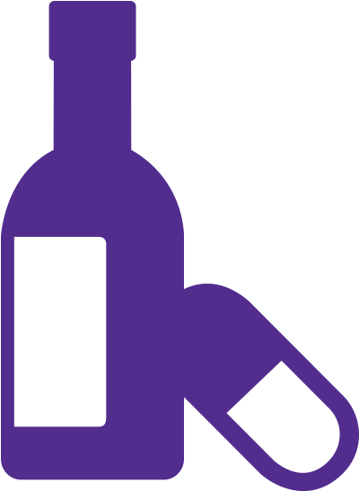 Bottle Of Wine And A Pill - Drugs And Alcohol Icon (600x600)