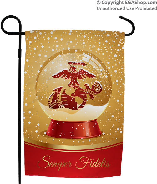 Snow Globe With Eagle, Globe And Anchor - Christmas Eagle Globe And Anchor (600x600)