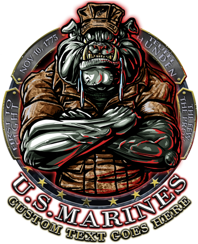 Us Marine Bulldog Semper Fidelis Shirt $17 - Goat Locker (428x496)