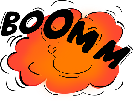 Louder Exhaust Noise Than Usual - Bomb Explosion Clip Art (445x340)