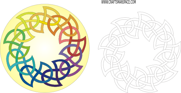 Regenbogenceltic-knoten Karte (600x311)