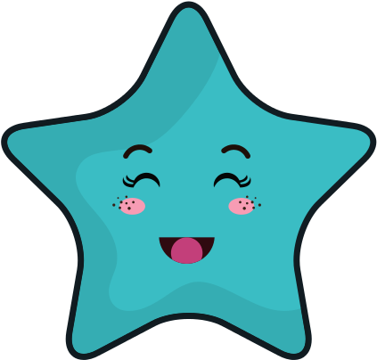 Star Kawaii Cartoon - Desenhos De Estrela Kawaii (550x550)