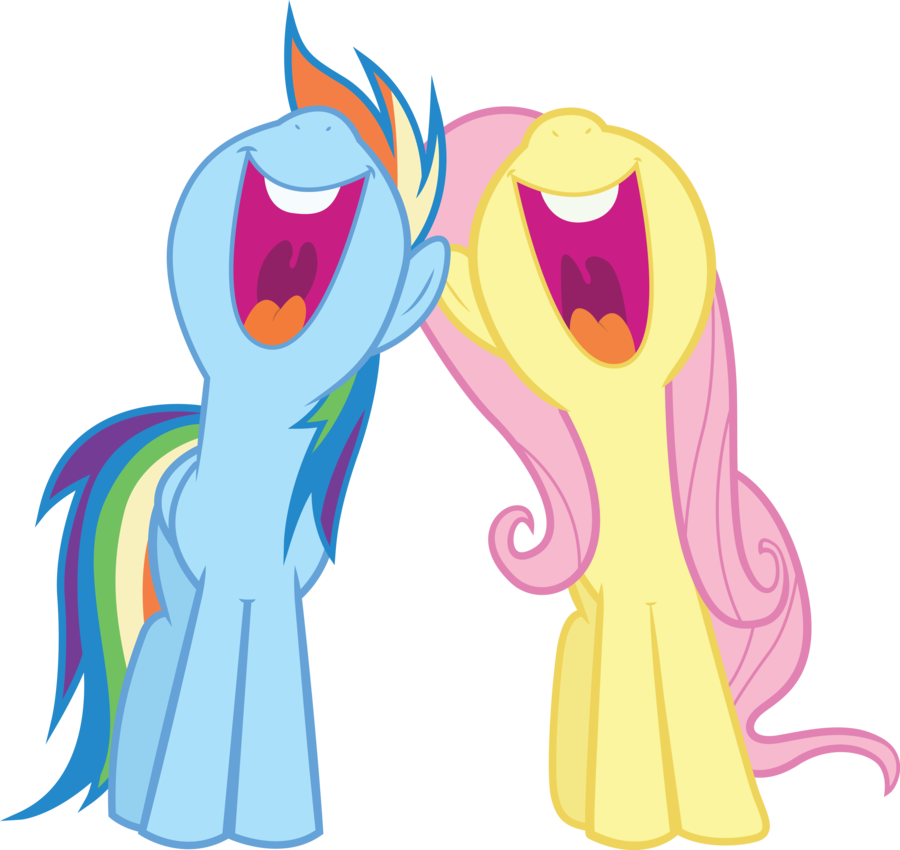 Plenty Of Wonderful Creatures That Soar In The Sky - Fluttershy And Rainbow Dash Singing (900x850)
