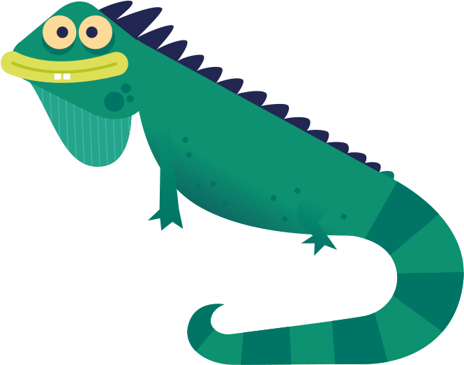 Iguana Clipart Iggy Pencil And In Color Iguana - Las Iguanas Iggy The Iguana (689x542)