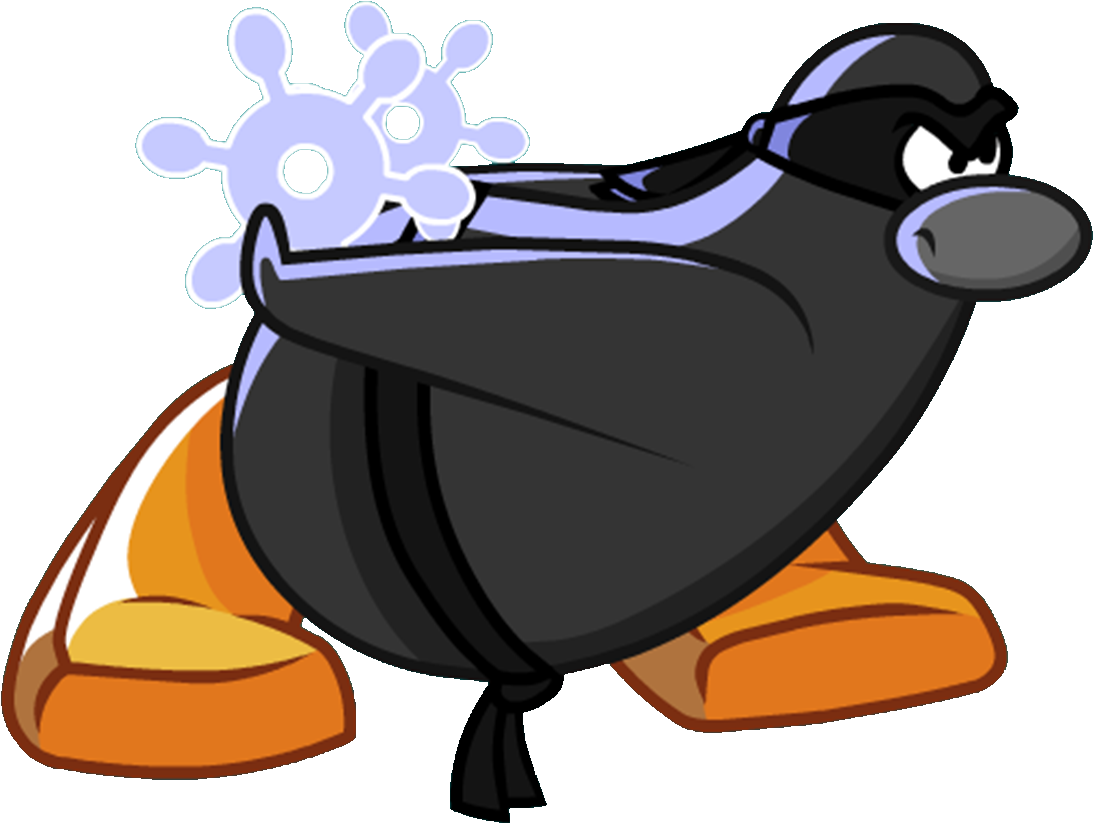 &161card - Club Penguin Ninja De Agua (1508x961)