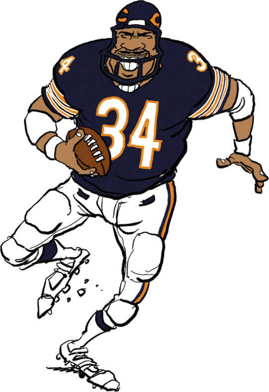 Walter Payton - Draw Walter Payton (541x787)