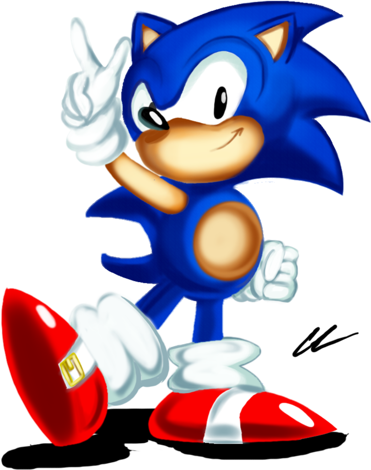 Classic Sonic 90's Style Art Practice By Aero43o9 - Sonic From The 90's (824x969)