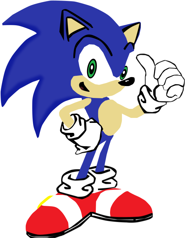 Sonic The Hedgehog Clipart First - Sonic The Hedgehog Winking (614x775)