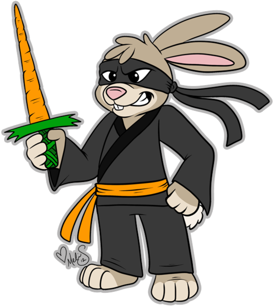 Comm Ninja Bunny - Ninja Bunny Png (900x696)