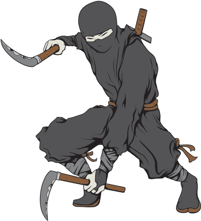 Ninja Museum Of Igaryu Samurai - Ninja With Dual Kama Wall Vinyl Art, Size Medium (600x600)