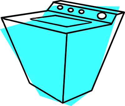 Washing Machine Tool Machine Washing Laund - Washing Machine Clip Art (401x340)