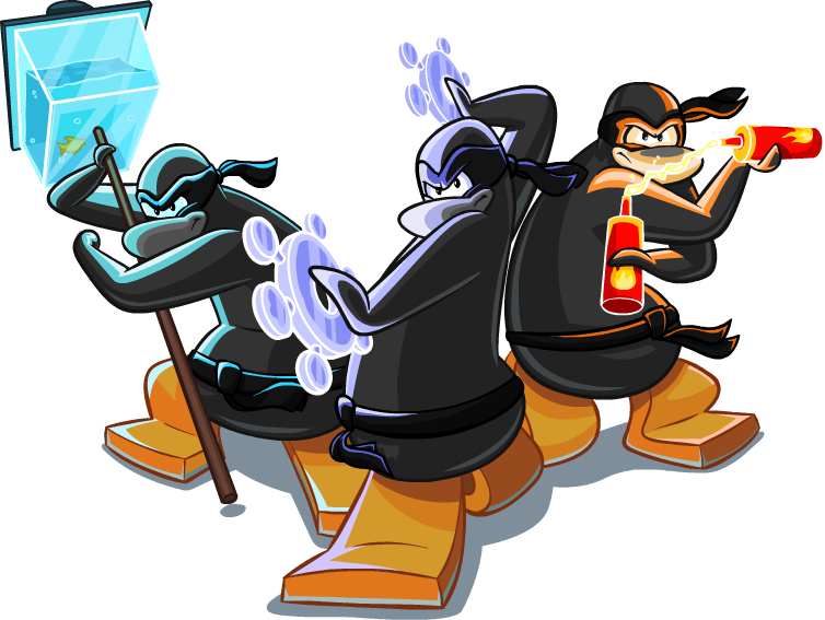 Snow Ninja - Club Penguin Ninjas Do Gelo (754x567)