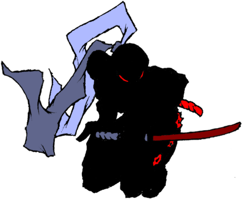 Ninja Of Poetry - Illustration (500x408)