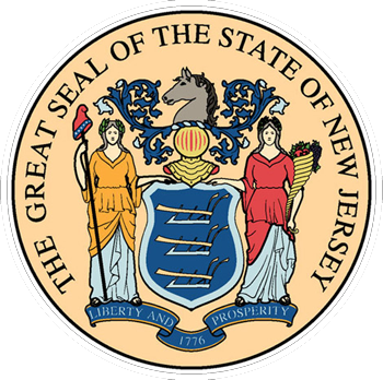 Welcome To The New Jersey State Page - New Jersey State Flag (350x348)