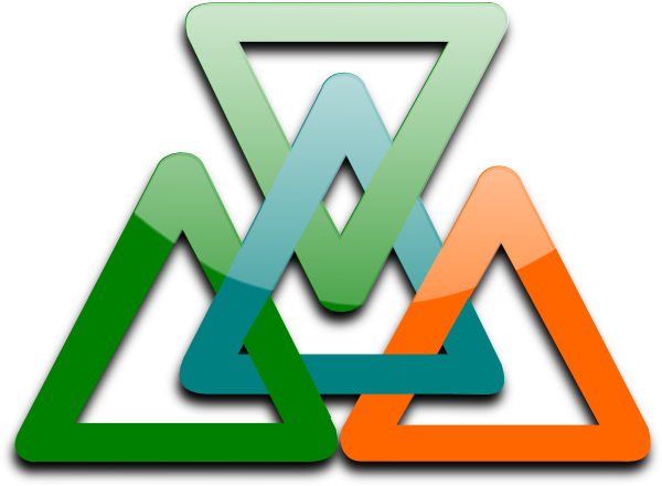 4 Linked Triangles Svg Clip Arts 600 X 441 Px - Linked Triangles (600x441)