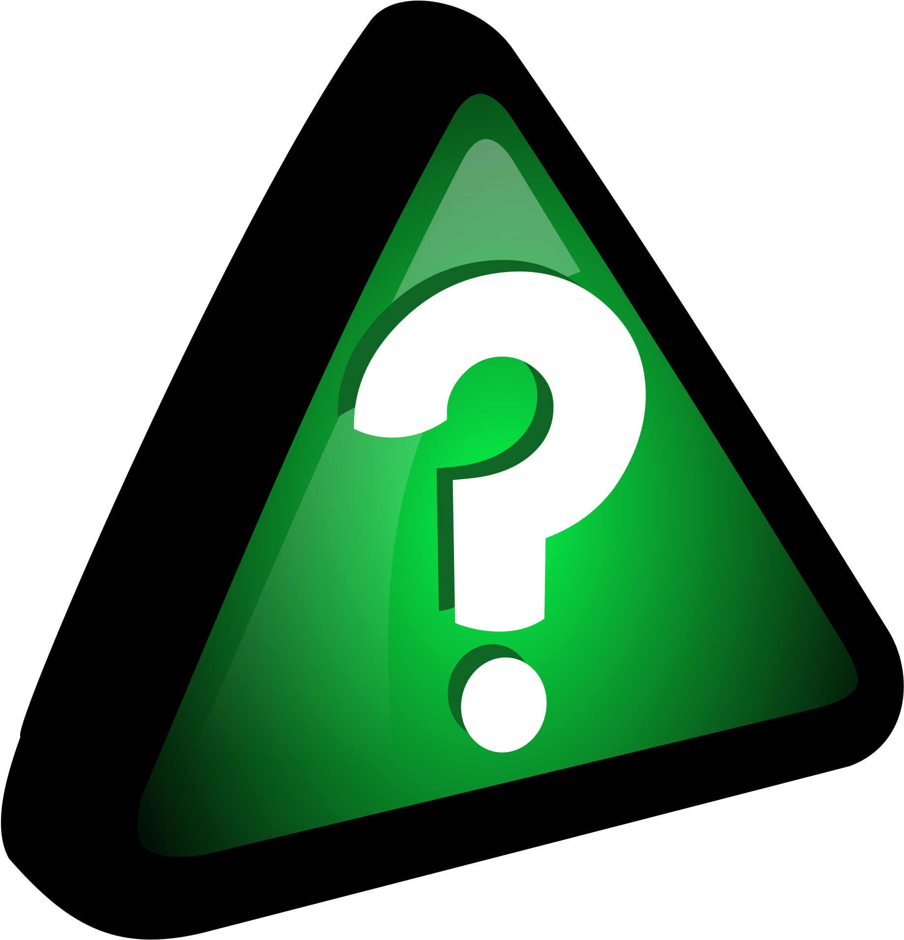 Triangle Clipart Green - Any Questions So Far (2400x2496)