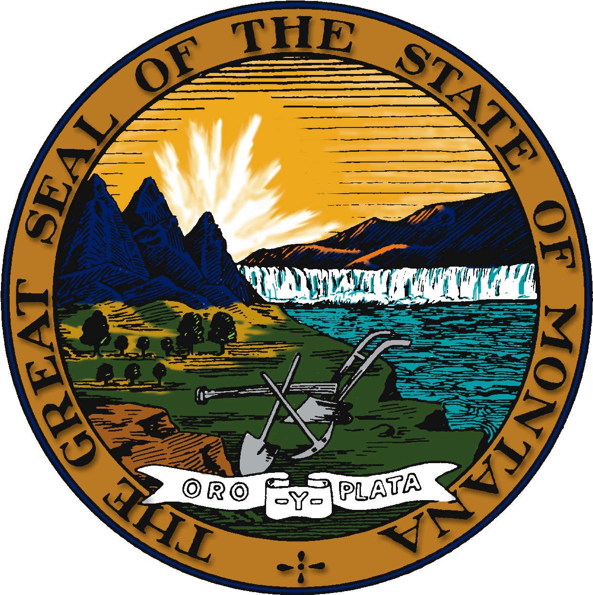 Montana Seal - Montana State Seal Official (1296x1266)