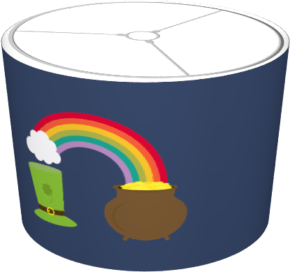 Rainbow Gold And Leprechaun - Circle (674x516)