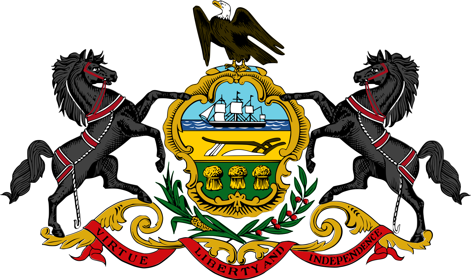 State Flag Of Pennsylvania (2000x1190)