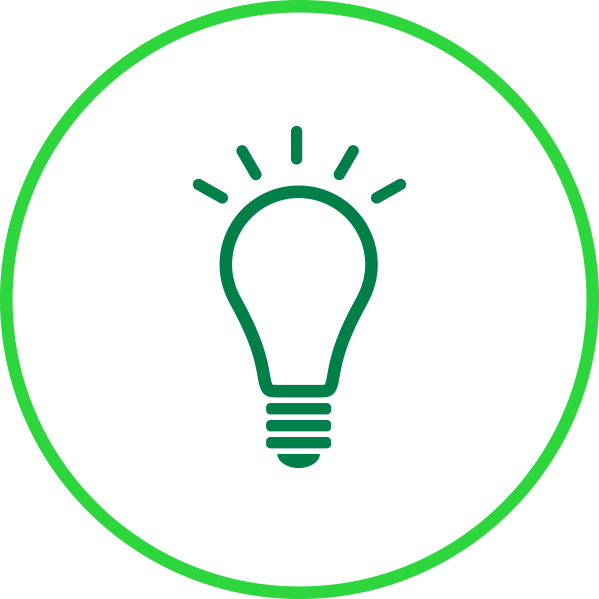 Amazing Submit An Innovation With Green Bulb Icon Png - Innovation Icon Png (599x599)
