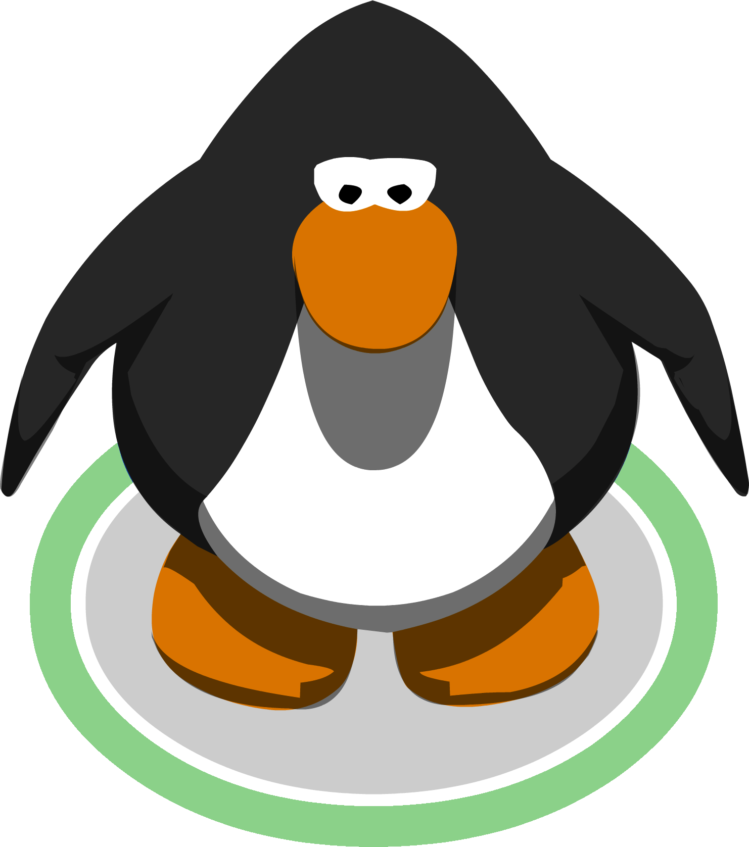 Green Circle - Club Penguin 3d Penguin (1482x1677)