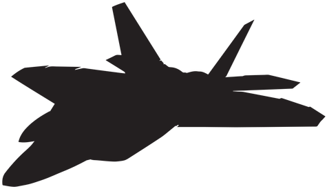 F 22 Raptor Fighter Aircraft Silhouette - F 22 Silhouette (512x512)