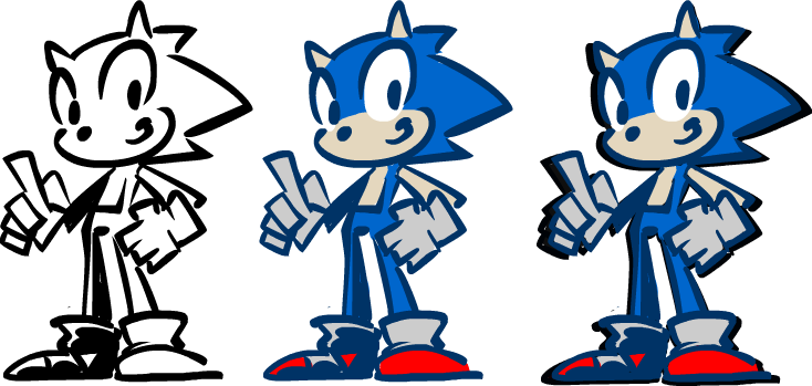 Fan Art - Sonic 1 Concept Art (734x349)