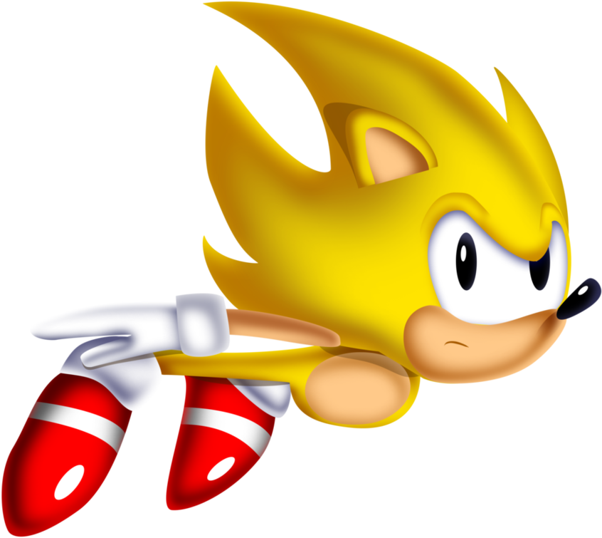 Super Sonic Hd By Nuryrush - Sonic The Hedgehog 2 Super Sonic (930x859)