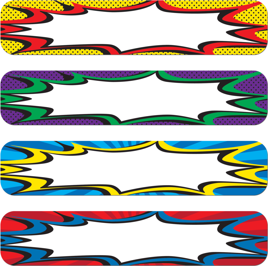 Tcr77295 Large Superhero Labels Magnetic Accents Image - Whiteboard (900x900)