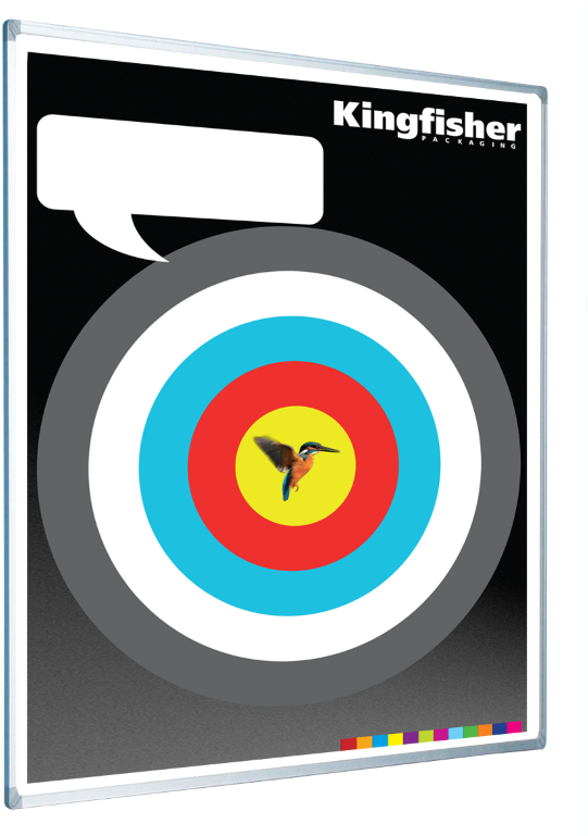 Custom Printed Kingfisher Target Board - Circle (776x768)