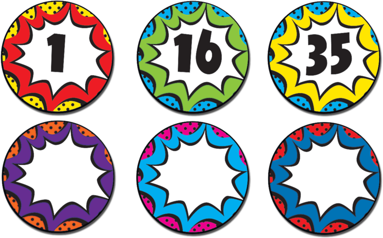 Tcr77271 Superhero Numbers Magnetic Accents Image - Teacher Created Resources Tcr77271 Superhero Numbers (900x900)