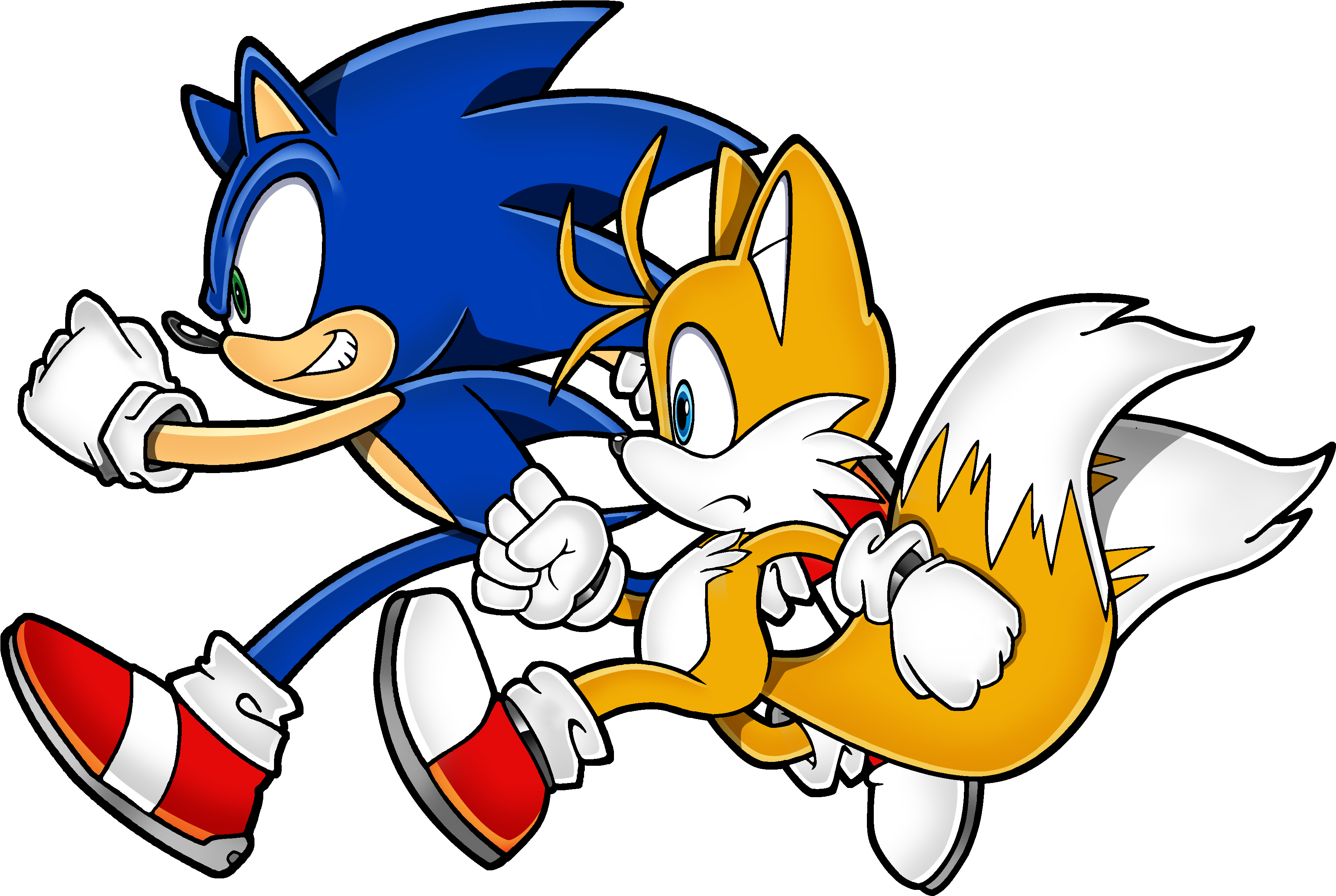 Sonic And Tails By Daggerslashs - Sonic The Hedgehog - Full Size PNG ...