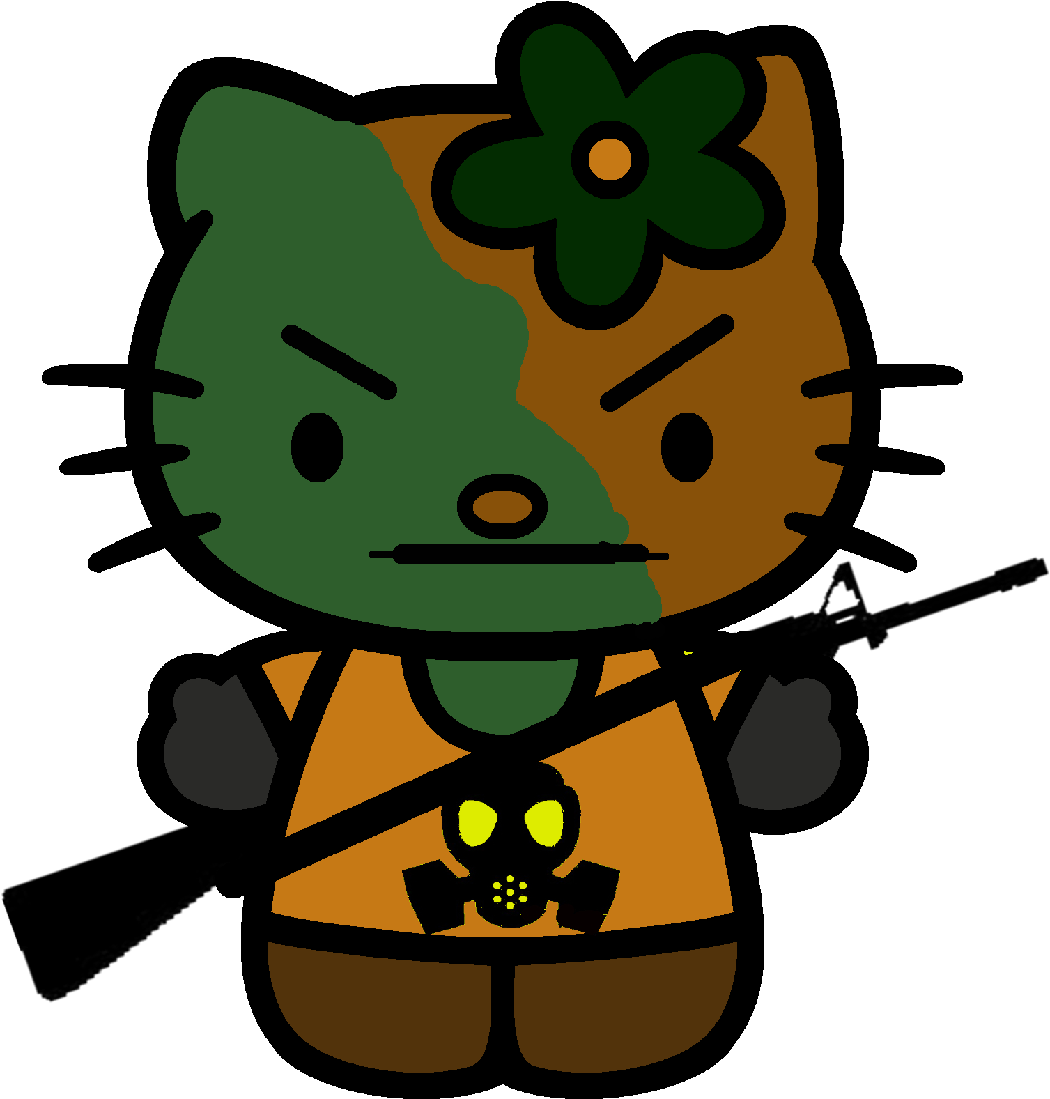 Hello Kitty Warrior By J - Hello Kitty Totoro (1607x1607)