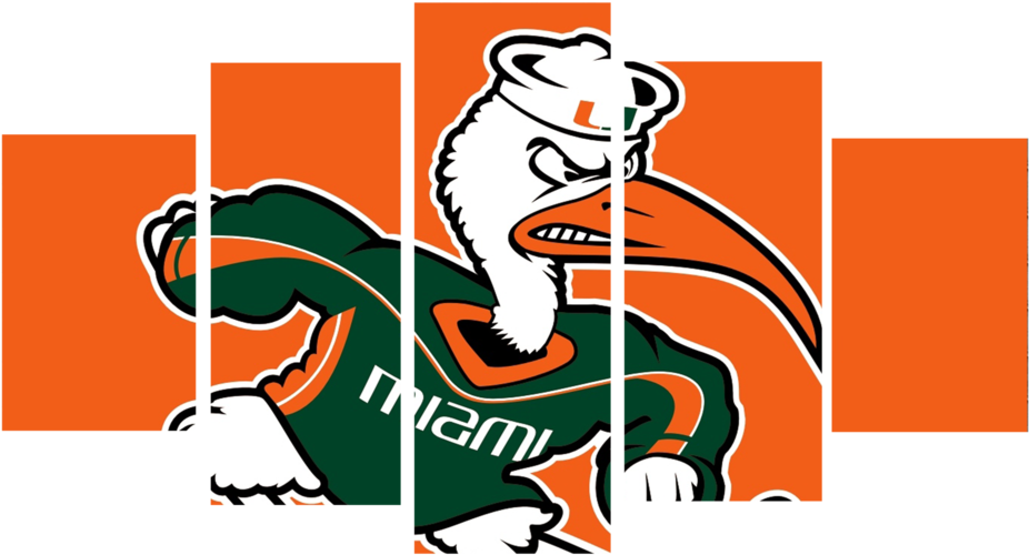 Anonymous - University Of Miami - Logo 13 Poster Canvas (1024x641)